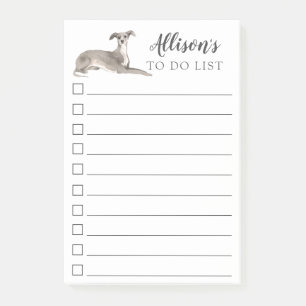 Italiaanse Greyhound Dog gepersonaliseerd om lijst Post-it® Notes