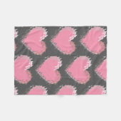 Italiaanse Greyhound Dog Heart Blanket. Gekke Iggy Fleece Deken (Voorkant (Horizontaal))