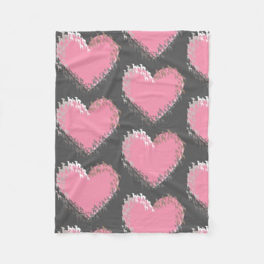 Italiaanse Greyhound Dog Heart Blanket. Gekke Iggy Fleece Deken (Voorkant)