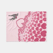 Italiaanse Greyhound Dog Heart Blanket. Gekke Iggy Fleece Deken (Voorkant (Horizontaal))