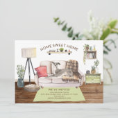 Italiaanse Greyhound Dog Moving Announement Kaart (Staand voorkant)