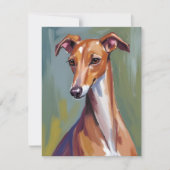 Italiaanse Greyhound Dog Painting Kaart (Voorkant)