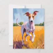 Italiaanse Greyhound Dog Painting Kaart (Voorkant)