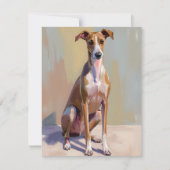 Italiaanse Greyhound Dog Painting Kaart (Voorkant)