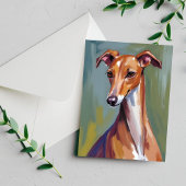 Italiaanse Greyhound Dog Painting Kaart