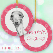 Italiaanse Greyhound Dog Paws Cute Funny Kerstmis