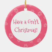 Italiaanse Greyhound Dog Paws Cute Funny Kerstmis Keramisch Ornament (Achterkant)