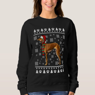 Italiaanse Greyhound Dog Santa Hat Xmas Ugly Chris Trui
