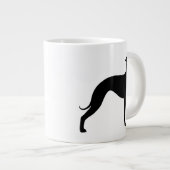 Italiaanse Greyhound Dog Silhouettes Iggies Grote Koffiekop (Voorkant rechts)