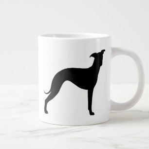 Italiaanse Greyhound Dog Silhouettes Iggies Grote Koffiekop