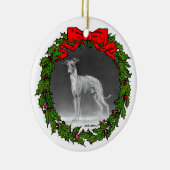 Italiaanse Greyhound Drawing by Glenda S. Harlan Keramisch Ornament (Rechts)