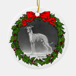 Italiaanse Greyhound Drawing by Glenda S. Harlan Keramisch Ornament