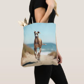 Italiaanse Greyhound Elegante Schouder Canvas tas (Dichtbij)