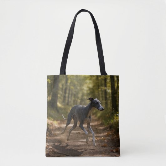 Italiaanse Greyhound Elegante Schouder Canvas tas (Voorkant)
