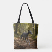 Italiaanse Greyhound Elegante Schouder Canvas tas (Achterkant)