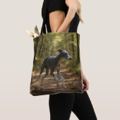 Italiaanse Greyhound Elegante Schouder Canvas tas (Dichtbij)