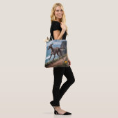 Italiaanse Greyhound Elegante Schouder Canvas tas (Op model)