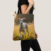 Italiaanse Greyhound Elegante Schouder Canvas tas (Dichtbij)