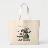 Italiaanse Greyhound FAQ Grote Tote Bag (Voorkant)