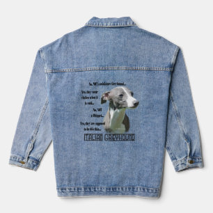 Italiaanse Greyhound FAQ T-shirt Denim Jacket