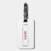 Italiaanse Greyhound Funny kersthond met boom Bagagelabel (Achterkant verticaal)