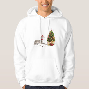 Italiaanse Greyhound Funny kersthond met boom Hoodie