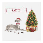 Italiaanse Greyhound Funny kersthond met boom Kubus (Rechts)