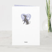 Italiaanse Greyhound Gray Cartoon Dog Valentijnsda Kaart (Achterkant)