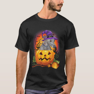 Italiaanse Greyhound Heks Pompoen Halloween- Hond T-shirt