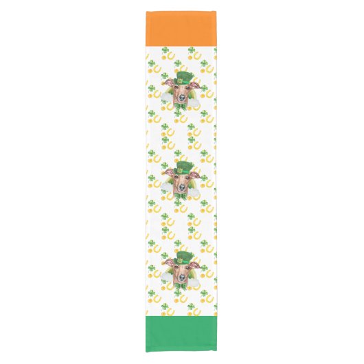 Italiaanse Greyhound Home Decor St Patricks Day Korte Tafelloper (Voorkant)