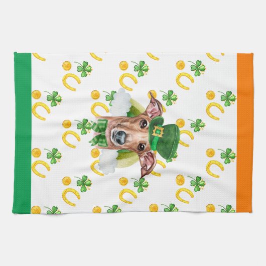 Italiaanse Greyhound Home Decor St Patricks Day Theedoek (Horizontaal)