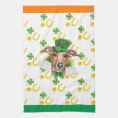 Italiaanse Greyhound Home Decor St Patricks Day Theedoek (Verticaal)