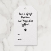 Italiaanse Greyhound Hond Elegant Silhouet Vakanti Cadeaulabels (Achterkant)