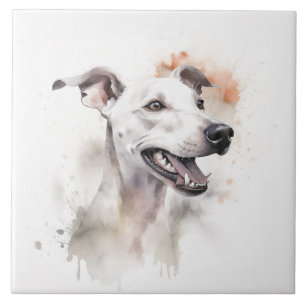 Italiaanse Greyhound-hond huisdier, aquarel Tegeltje