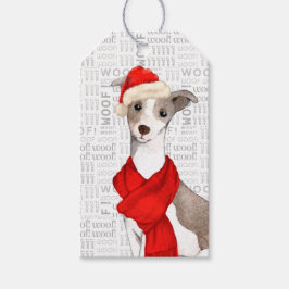 Italiaanse Greyhound Hond Kerstmis Cadeaulabel