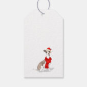 Italiaanse Greyhound Hond Kerstmis Cadeaulabel (Achterkant)