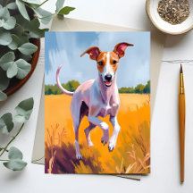 Italiaanse Greyhound-hond Schilderij Kaart