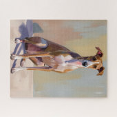 Italiaanse Greyhound-hond Schilderij Legpuzzel (Horizontaal)