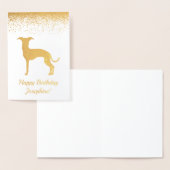 Italiaanse Greyhound-hond Silhouet met aangepaste  Folie Kaarten (Display)