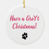 Italiaanse Greyhound-hondenportret Gepersonaliseer Keramisch Ornament (Achterkant)