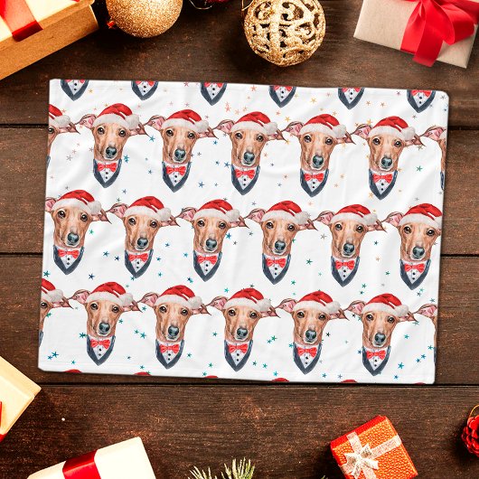 Italiaanse Greyhound-hondenras Kerstmis Fleece Deken