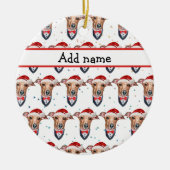 Italiaanse Greyhound-hondenras Kerstmis Keramisch Ornament (Voorkant)
