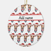 Italiaanse Greyhound-hondenras Kerstmis Keramisch Ornament (Links)