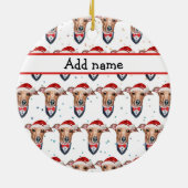 Italiaanse Greyhound-hondenras Kerstmis Keramisch Ornament (Achterkant)