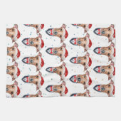 Italiaanse Greyhound-hondenras Kerstmis Theedoek (Horizontaal)