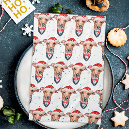 Italiaanse Greyhound-hondenras Kerstmis Theedoek