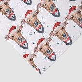Italiaanse Greyhound-hondenras Kerstmis Tissuepapier (Detail)