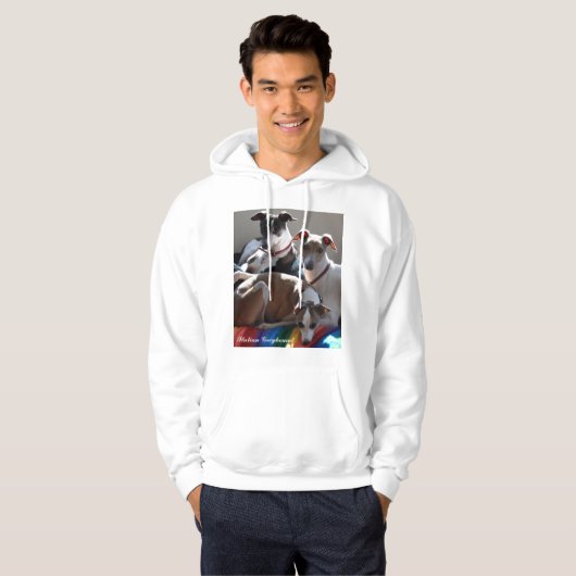 Italiaanse Greyhound Hoodie (Voorkant volledig)