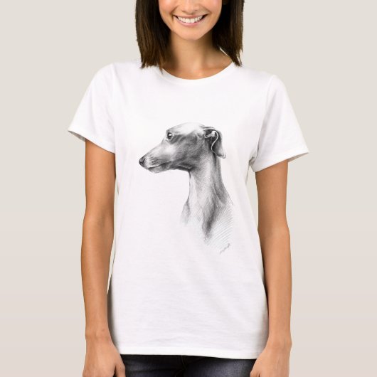 Italiaanse Greyhound Iggy Portrait Hondenliefhebbe T-shirt (Voorkant)