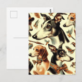 Italiaanse Greyhound Illustratie Briefkaart (Voorkant / Achterkant)